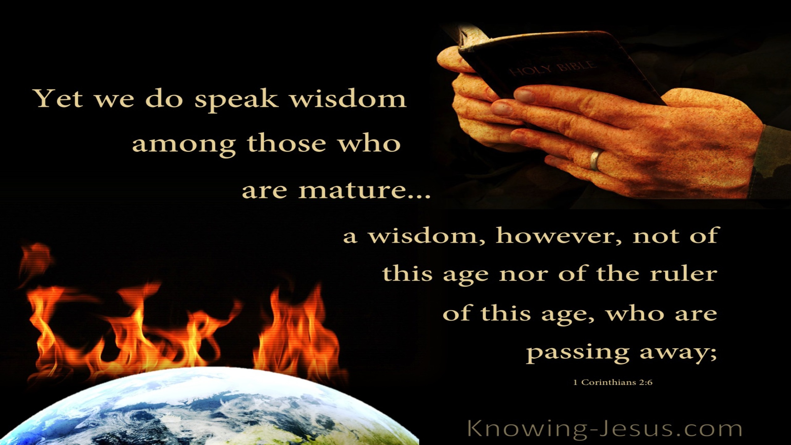 1 Corinthians 2:6 Speaking Wisdom Among The Mature (black)